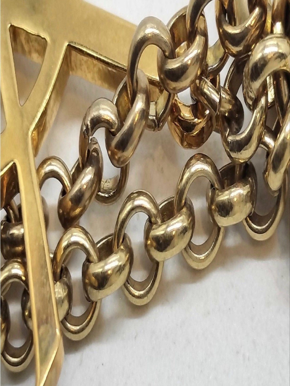 YSL Gold-Tone Floral Charm Bracelet - with (COA) - Picture 7 of 7